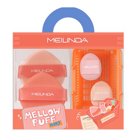 Meilinda พัพแต่งหน้า Mellow Puff Mart (4ชิ้น/ชุด)  (Orange) - Meilinda, ตกแต่งดวงตา