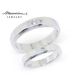 Memorine Jewelry แหวนคู่รักเงินแท้ 925 ฝังเพชรสวิส (CZ) : DUO-5 - Memorine Jewelry, เครื่องประดับผู้หญิง