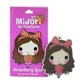 Midori Air Freshener แผ่นน้ำหอมปรับอากาศ กลิ่น Strawberry - Midori Air Freshener, น้ำหอม และผลิตภัณฑ์ดับกลิ่น