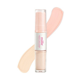 Mille คอนซีลเลอร์และคอเรคเตอร์ Duo Perfect Skin Cover Corrector & Concealer 5กรัม+5กรัม - Mille, ครีมรองพื้น