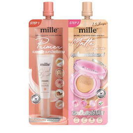 Mille ไพร์เมอร์คุชชั่น Duo Primer Matte Cushion 4 X4 กรัม (แพ็ก 6 ชิ้น) - Mille, ครีมรองพื้น