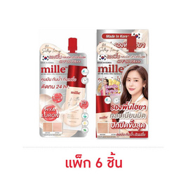 Mille รองพื้น Matte Poreless Liquid Foundation SPF30 PA++ 6 กรัม แพ็ก 6 ชิ้น - Mille