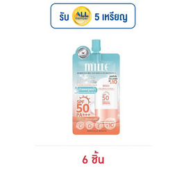 Mille ครีมกันแดด Snail Collagen Vitamin Plus Watery Sunscreen SPF50 PA+++ 6 ก.(แพ็ก 6 ชิ้น) - Mille, Mille