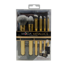 Moda เซ็ทแปรงแต่งหน้า Metallics Gold Total Face Kit (7ชิ้น/ชุด) - Moda, ความงาม