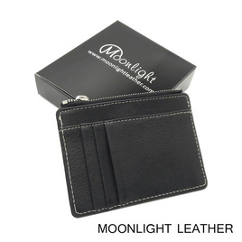 Moonlight AC027BKO กระเป๋าใส่เหรียญ ใส่บัตรหนังแท้ รุ่น Pure - MOONLIGHT, กระเป๋าและกระเป๋าเดินทาง