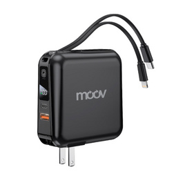 Moov Power Bank 15000 mAh รุ่น PB01 - Moov, แบตเตอรี่สำรองพร้อมสายชาร์จ