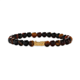 NGG Blessing Mini Pixiu Tiger's Eye ชาร์มปีเซียะทองคำแท้ 99.9% หนัก 0.1g พร้อมกำไลหินมงคล - 24K JEWELRY, เครื่องประดับทอง