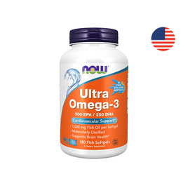 NOW Foods โอเมก้า 3 อีพีเอ 500/ดีเอชเอ 250 จากน้ำมันปลา บรรจุ 180 แคปซูล - NOW Foods, สหรัฐอเมริกา