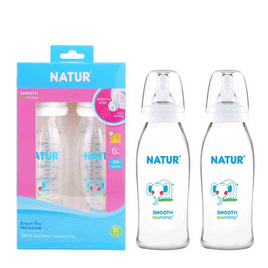 Natur ขวดนมสมูทไบโอมิมิค 8 OZ. แพ็ก 2 - NATUR, อุปกรณ์ให้นม