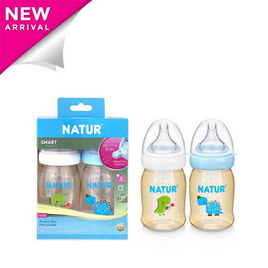 Natur ขวดนมสมาร์ทไบโอมิมิคพิมพ์ลาย PES 5 OZ. แพ็ก 2 - NATUR, ขวดนม