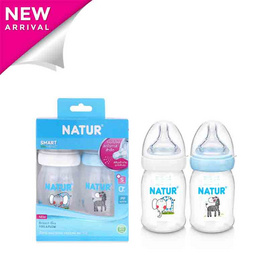 Natur ขวดนมสมาร์ทไบโอมิมิคพิมพ์ลาย PP 5 OZ. แพ็ก 2 - NATUR, ขวดนม