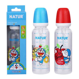 Natur ขวดนม PP โดราเอมอนทรงกลม 8 OZ. คละสี - NATUR, ขวดนม