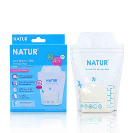 Natur ถุงเก็บน้ำนมแม่ รุ่น STD 4 OZ. แพ็ก 30 ถุง - NATUR, อุปกรณ์ให้นม