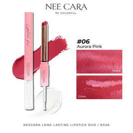 Nee Cara ลิปสติก Long Lasting Lipstick Duo N346 1.2+3.2 กรัม - NEE CARA, ลิปสติก