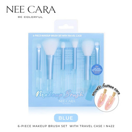 Nee Cara เซ็ตแปรงแต่งหน้า Makeup Bursh Set With Travel Case (6ชิ้น) - NEE CARA