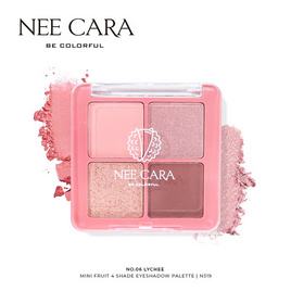 Nee Cara อายแชโดว์ Mini Fruit 4 Shade Eyeshadow Palette N319 8 กรัม 06 Lychee - NEE CARA, ทาตา