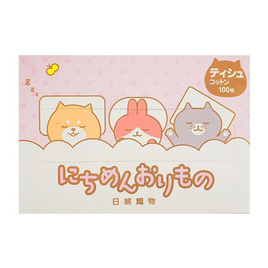 Nichimen Orimono แผ่นเช็ดหน้าผลิตจากผ้าฝ้าย 100 % 3 Pets 100 แผ่น - Nichimen Orimono, เครื่องใช้ส่วนตัว/เสริมความงาม