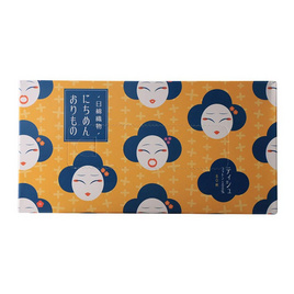 Nichimen Orimono แผ่นเช็ดหน้าผลิตจากผ้าฝ้าย 100 % Geisha Yellow Box 80 แผ่น - Nichimen Orimono, อุปกรณ์สำหรับแต่งหน้า