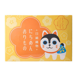 Nichimen Orimono แผ่นเช็ดหน้าผลิตจากผ้าฝ้าย 100 % Maneki-Neko 100 แผ่น - Nichimen Orimono, อุปกรณ์สำหรับแต่งหน้า