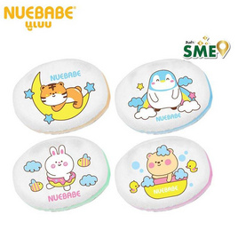 Nuebabe ฟองน้ำขนหนูรูปไข่ แพ็ก 4 ชิ้น คละสี/คละลาย - Nuebabe, อุปกรณ์ใช้ในการอาบน้ำ