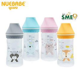 Nuebabe ขวดนมคอกว้าง Buddy Babe 8 ออนซ์ แพ็กคู่ คละสี/คละลาย - Nuebabe, อุปกรณ์ให้นม