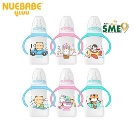 Nuebabe ขวดนม PP ทรงเอวมีแขนจับ Collection Moji & Friends 4 ออนซ์ แพ็ก 3 คละสี/คละลาย - Nuebabe, Nuebabe