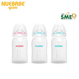 Nuebabe ขวดนมไทรทันคอกว้าง Ultra Clear 8 ออนซ์ คละสี - Nuebabe, อุปกรณ์ให้นม