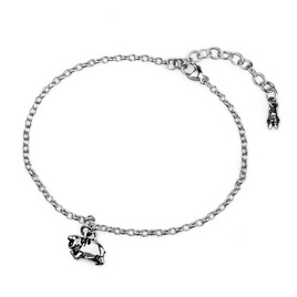 OHM X Moo Deng สร้อยข้อมือหมูเด้งเงินแท้ 925 ยาว 16–18 cm - OHM, เสื้อผ้าและเครื่องประดับ