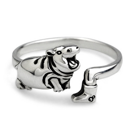 OHM X Moo Deng แหวนหมูเด้ง เครื่องประดับเงินแท้ Silver 925 - OHM, เสื้อผ้าและเครื่องประดับ