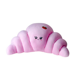 OPORTOYS หมอนตุ๊กตาขนมปังครัวซองต์ Croissant (30นิ้ว) สตรอว์เบอร์รี่ - OPORTOYS, ตุ๊กตาและของเล่นผ้ากำมะหยี่/ ของเล่นนุ่มนิ่ม