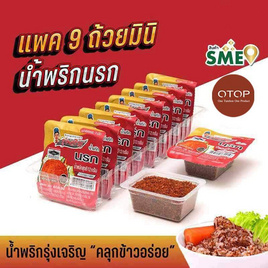 OTOP มินิรุ่งเจริญ น้ำพริกนรก 12 กรัม (แพ็ก 9 ชิ้น) - มินิรุ่งเจริญ, เครื่องปรุงรส