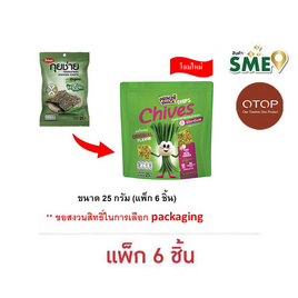 OTOP พริ้นซ์ กุยช่ายทอดอบกรอบ รสดั้งเดิม 25 กรัม (แพ็ก 6 ชิ้น) - พริ้นซ์, ขนมขบเคี้ยว