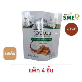 OTOP แม่สมาน ทองม้วนน้ำตาลโตนด รสเค็ม 40 กรัม (แพ็ก 4 ชิ้น) - แม่สมาน, ขนมขบเคี้ยว