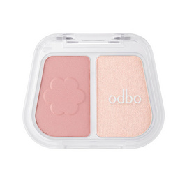 Odbo บลัชออนและไฮไลท์ Duo Fuse Blush & Highlight 3+3กรัม - Odbo, แก้ม