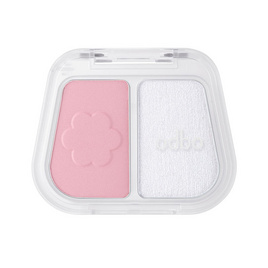 Odbo บลัชออนและไฮไลท์ Duo Fuse Blush & Highlight 3+3กรัม - Odbo, แก้ม