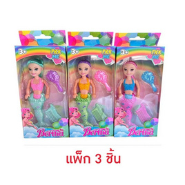 Onelink Toy ตุ๊กตานางเงือกขนาด 7 นิ้วพร้อมหวี (แพ็ก 3 ชิ้น) - Onelink Toys, ตุ๊กตาและของเล่นผ้ากำมะหยี่/ ของเล่นนุ่มนิ่ม