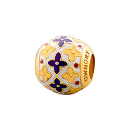 Ownory จี้ชาร์มลายกลีบดอกไม้เบญจรงค์ Thai Motif Charm รหัส 10006389 - Ownory, เครื่องประดับผู้หญิง