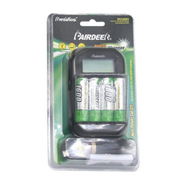 PAIRDEER เครื่องชาร์จ B282/UN4-160 + ถ่านชาร์จ AA 4 ก้อน 1600 mAh - PAIRDEER, แบตเตอรี่พร้อมเครื่องชาร์จ