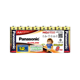 PANASONIC ถ่านอัลไลน์ AA PACK 8 ก้อน - Panasonic, แบตเตอรี่