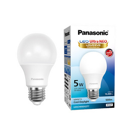 PANASONIC หลอดไฟ LED Ultra 5W แสงขาว - Panasonic, หลอดไฟ