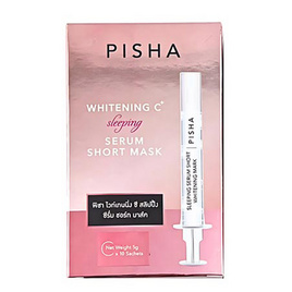 PISHA แผ่นมาส์กหน้า Whitening C Sleeping Serum Short Mask 50 มล. (10 ซอง) - PISHA, PISHA