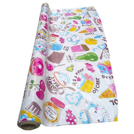 POLYHOME พลาสติกปูโต๊ะ ผ้าปูโต๊ะ ลาย KI135/300 หน้ากว้าง 54 นิ้ว x ความยาว 1.5 เมตร - POLYHOME, ห้องครัวและอุปกรณ์