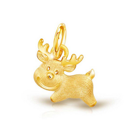 PRIMA จี้ทองคำ 99.9% รูป Reindeer (กวางเรนเดียร์) Christmas Collection NG1P1891-01 - PRIMA, เครื่องประดับผู้หญิง