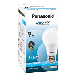 Panasonic หลอดไฟแอลอีดีนีโอ 9วัตต์ แสงขาว - Panasonic, หลอดไฟ LED