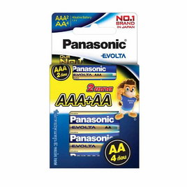 Panasonic ถ่านอีโวลต้า AA (แพ็ก 4 ชิ้น) + AAA (แพ็ก 2 ชิ้น) - Panasonic, Panasonic