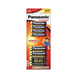 Panasonic ถ่านอัลคาไลน์ AA (แพ็ก 8 ชิ้น) + AAA (แพ็ก 4 ชิ้น) - Panasonic, ถ่านไฟฉาย และเครื่องชาร์จ