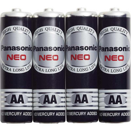 Panasonic ถ่านโซนิค AA ดำ R6N (แพ็ก 4 ก้อน) - Panasonic, แบตเตอรี่