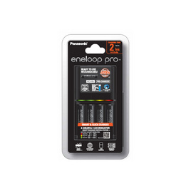 Panasonic Eneloop เครื่องชาร์จเร็ว 2ชม. พร้อมถ่านชาร์จ Eneloop Pro AA 4 ก้อน - Panasonic, แบตเตอรี่พร้อมเครื่องชาร์จ