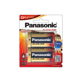 Panasonic ถ่านไฟฉาย อัลคาไลน์ รุ่น LR20T/2B ขนาด D (แพ็ก 2 ก้อน) - Panasonic, แบตเตอรี่