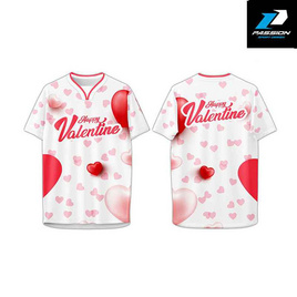 Passion  เสื้อคอวี  ลายหัวใจ ขาว - Passion, เสื้อผ้า